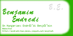 benjamin endredi business card